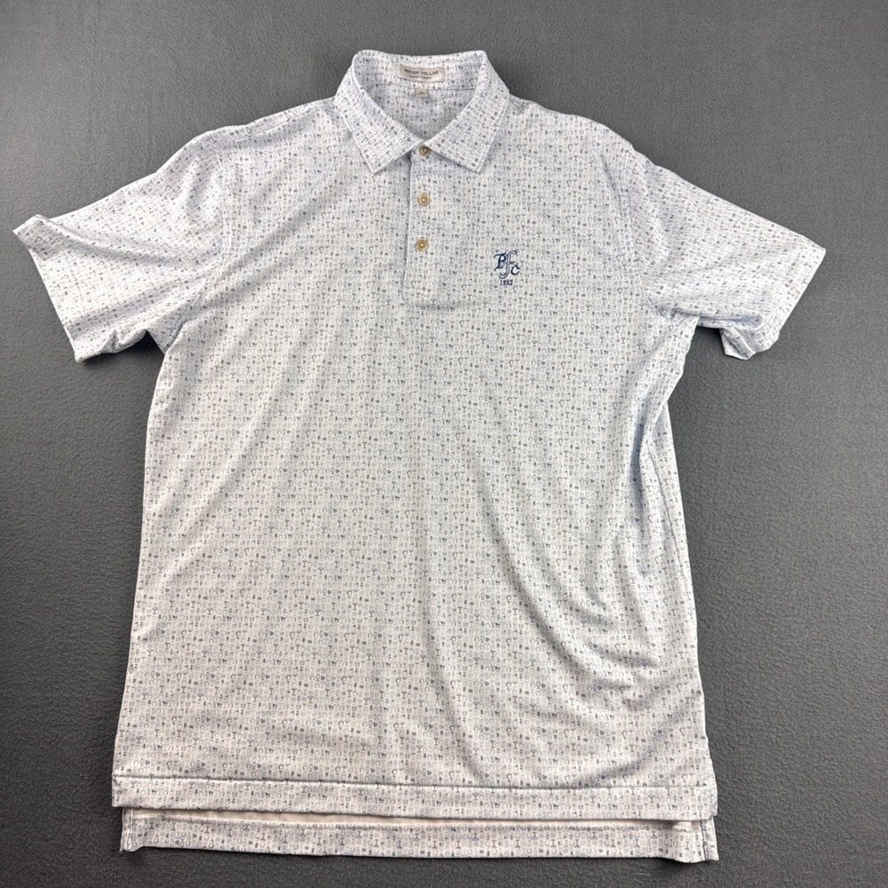 Peter Millar Lil Friday Polo Shirt Men's M Summer Comfort Cocktails Performance